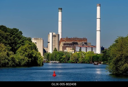 Vattenfall Klingenberg Power Station, Rummelsburg, Berlin-Lichtenberg, Berlin, Germany-stock-foto
