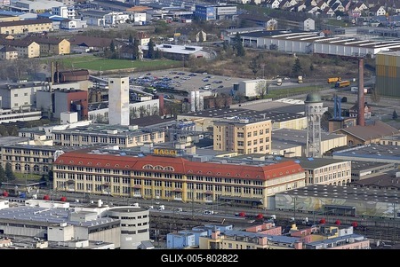 Maggi and Nestlč factory, Singen am Hohentwiel, Baden-Wuerttemberg, Germany, Europe-stock-foto