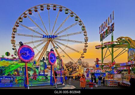 Palmkirmes, largest spring fair in North Rhine-Westphalia, Recklinghausen, Ruhr area, Germany-stock-foto