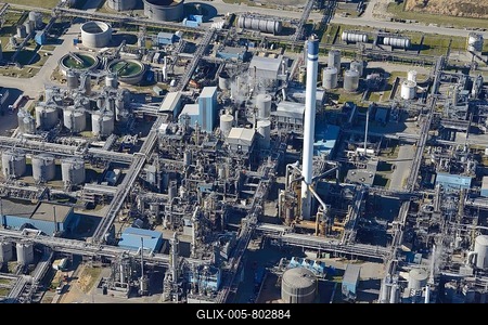 Aerial view, Sasol chemical plant, ChemCoast Park, Brunsbüttel, Schleswig-Holstein, Germany-stock-foto