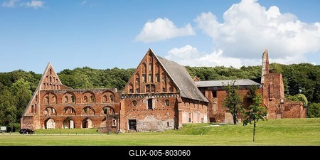 Monastery complex, brick Gothic, Bad Doberan, Mecklenburg-Western Pomerania, Germany-stock-foto