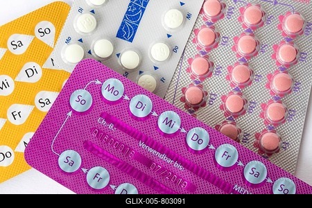 Birth control pill, contraceptive medications, tablet packs, Germany-stock-foto