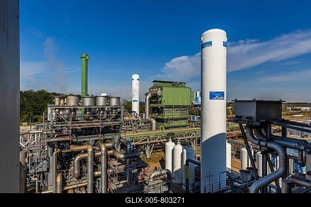 Hydrogen production plant of Lime tree AG, Leuna, Germany-stock-foto