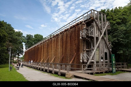 Graduation house, saltworks, salt extraction, Bad Oeynhausen, Weser Uplands, North Rhine-Westphalia, Germany-stock-foto