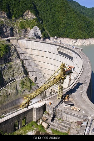 Inguri dam between Georgia and Abkhazia, Middle East-stock-foto