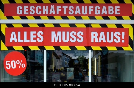 Retail business closure, Corona crisis, Stuttgart, Baden-Württemberg, Germany-stock-foto
