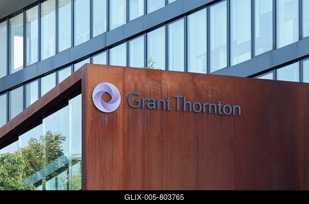 Grant Thornton AG, logo at the Düsseldorf branch, auditing company, management consultancy, North Rhine-Westphalia, Germany-stock-foto
