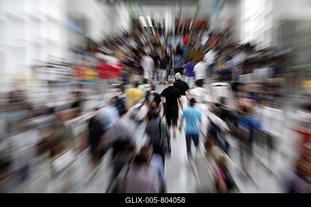 Visitors at the Cologne Trade Fair, Cologne, North Rhine-Westphalia, Germany, Europe-stock-foto
