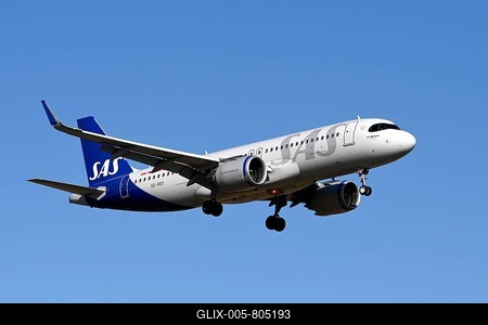 Aircraft SAS Scandinavian Airlines, Airbus A320neo, SE-ROY-stock-foto