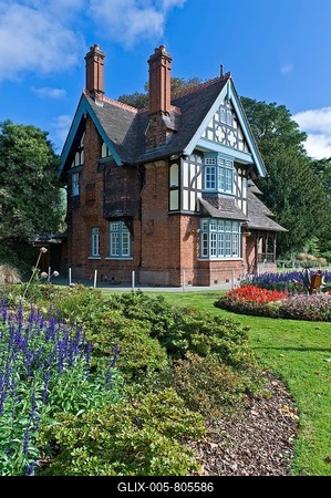 Gate Lodge, Dulwich Park, London, England, United Kingdom, Europe-stock-foto