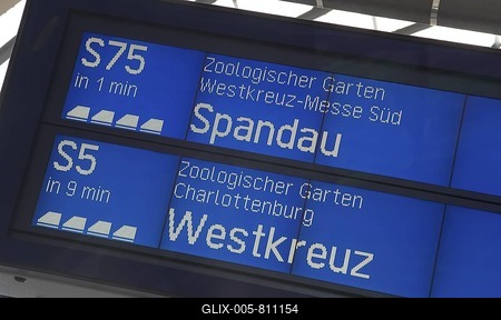 Display panel, main station, Berlin, Germany-stock-foto