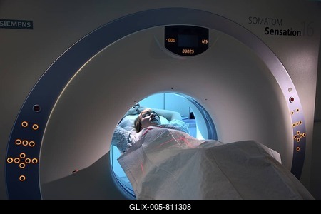 Computer tomography, CT or cat-scan, computer-assisted tomography, hospital, Germany, Europe-stock-foto