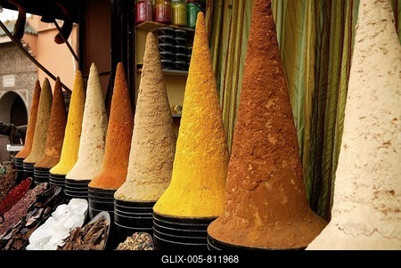 Colourful spices, Marrakesh, Morocco, North Africa-stock-foto