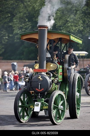 Largest German historic steam engine festival, for steam rollers, steam-powered vehicles and machines on the premises of the LWL Museum of Industry, Hannover colliery, Bochum, North Rhine-Westphalia, Germany, Europe-stock-foto