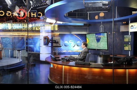 ABC TV Studio, www.abc7Chicago.com, Randolph Street, Chicago, Illinois, United States of America, USA-stock-foto