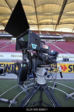 Sony 3D camera, Mercedes-Benz Arena stadium, Stuttgart, Baden-Wuerttemberg, Germany, Europe-stock-foto