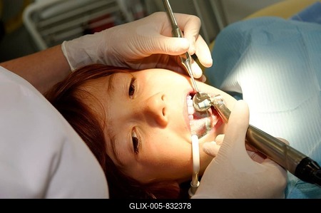 Boy at the dentist's, dental hygiene, dental care, dental treatment, dental visit-stock-foto