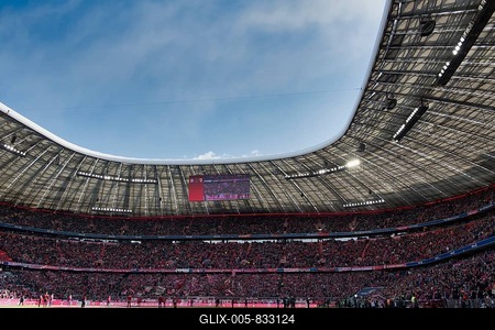 Overview, packed, sold-out stadium, Allianz Arena, Munich, Bavaria, Germany-stock-foto