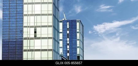 High-rise buildings with solar fronts in Freiburg im Breisgau, Baden-Wuerttemberg, Germany, Europe-stock-foto