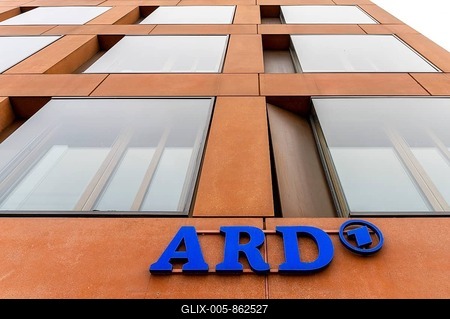 ARD Hauptstadtstudio, Wilhelmstraße in Mitte, Berlin, Germany-stock-foto