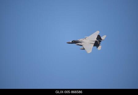Fighter plane F15 during a Nato exercise, Air Defender 23, over northern Germany, Schleswig-Holstein, Germany-stock-foto