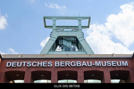 Winding tower, German Mining Museum, Bochum, Ruhr area, North Rhine-Westphalia, Germany-stock-foto