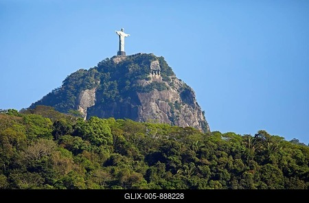 Cristo Redentor or Christ the Redeemer, statue of Christ on Mount Corcovado., Rio de Janeiro, State of Rio de Janeiro, Brazil-stock-foto