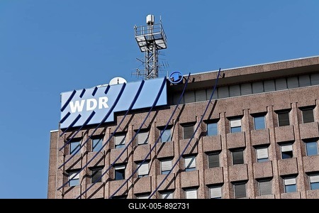 WDR Archivhaus building, Westdeutscher Rundfunk, a German public-broadcasting institution, Cologne, North Rhine-Westphalia, Germany, Europe-stock-foto