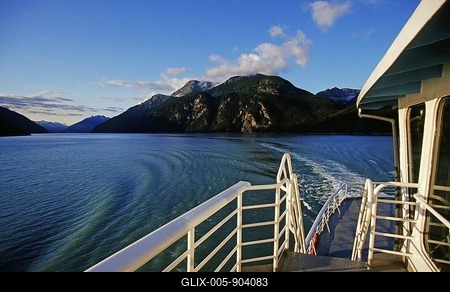 Ferry ride, southeastern Alaska, USA-stock-foto