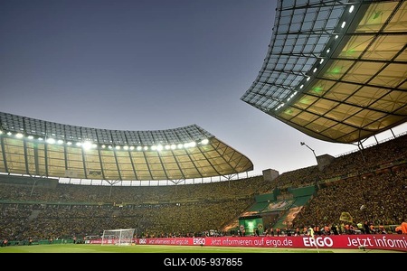 Overview, Blue Hour, DFB-Pokalfinale, Olympiastadion Berlin, Germany-stock-foto