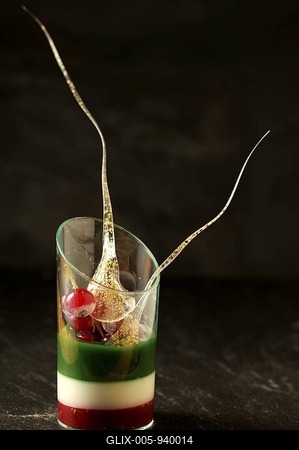 Apéros, mousse tricolore, Haute Cuisine, Labaroche, Alsace, France, Europe-stock-foto