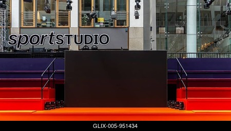 European Football Championship 2024, ZDF Sportstudio am Zollernhof, Unter den Linden, Berlin, Germany-stock-foto