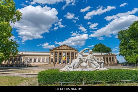 Rosenstein Castle, Classicism, Biological Collection Natural History Museum, Rosenstein Park, Landscape Park, Monument Conservation, King Wilhelm I, Fountain, Bad Cannstatt, Stuttgart, Baden-Württemberg, Germany-stock-foto