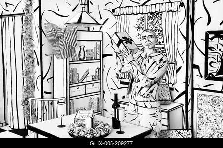 (Black and) White Christmas-stock-foto