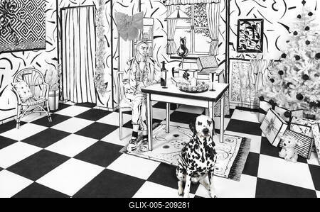 (Black and) White Christmas-stock-foto