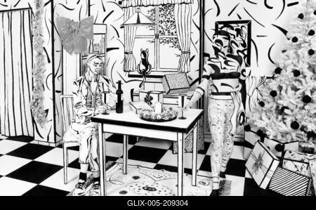 (Black and) White Christmas-stock-foto