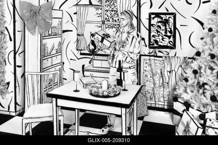 (Black and) White Christmas-stock-foto