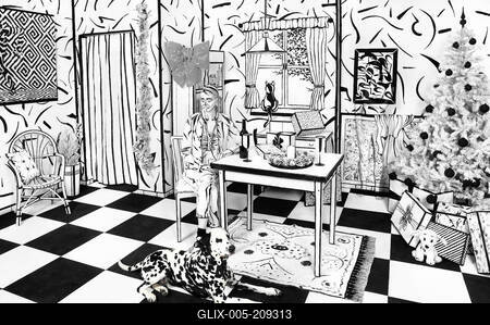 (Black and) White Christmas-stock-foto