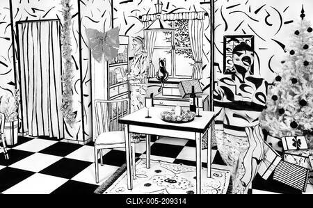 (Black and) White Christmas-stock-foto