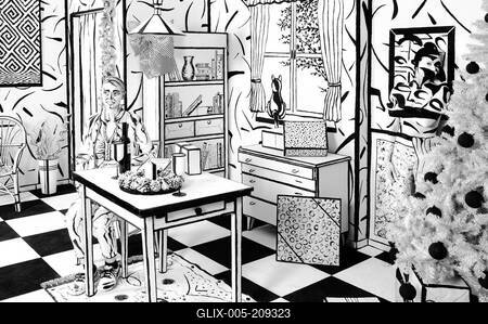 (Black and) White Christmas-stock-foto