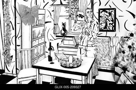 (Black and) White Christmas-stock-foto