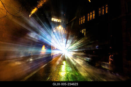 Bremen, Lichter der City,  beeindruckende Lichtprojektionen und Videoinszenierungen. Unter dem Motto ?Vier Jahreszeiten? (Vivaldi)-stock-foto