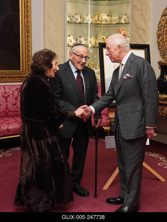 King Charles at Holocaust Memorial Day reception-stock-foto