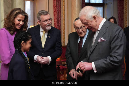 King Charles at Holocaust Memorial Day reception-stock-foto