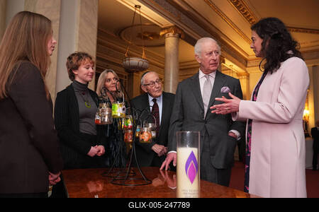 King Charles at Holocaust Memorial Day reception-stock-foto