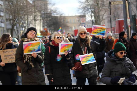 Winter-CSD in Potsdam-stock-foto