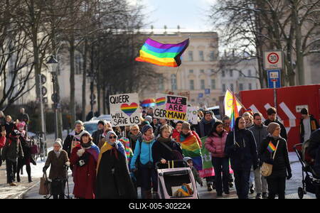 Winter-CSD in Potsdam-stock-foto