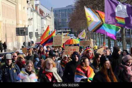 Winter-CSD in Potsdam-stock-foto