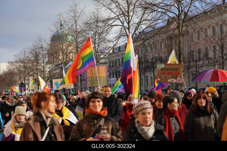 Winter-CSD in Potsdam-stock-foto