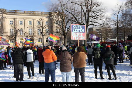 Winter-CSD in Potsdam-stock-foto